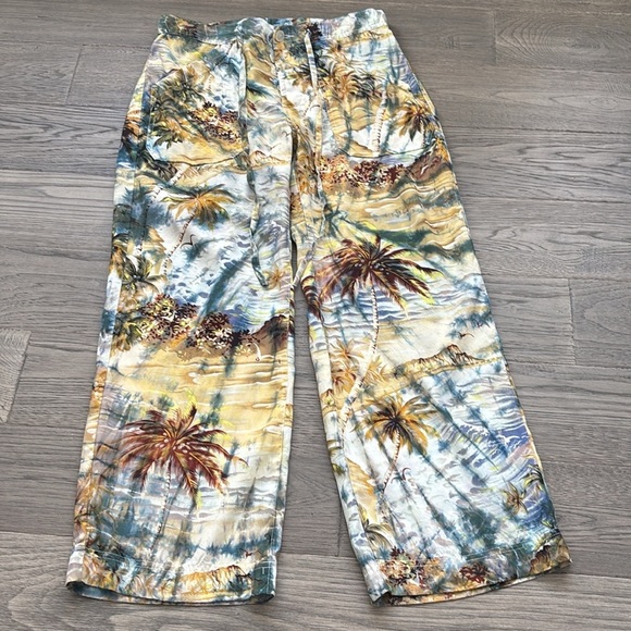 Lucky Beach | Vintage Tropical Hawaiian Hula Wear Paradise Pants Size Small - Picture 2 of 14